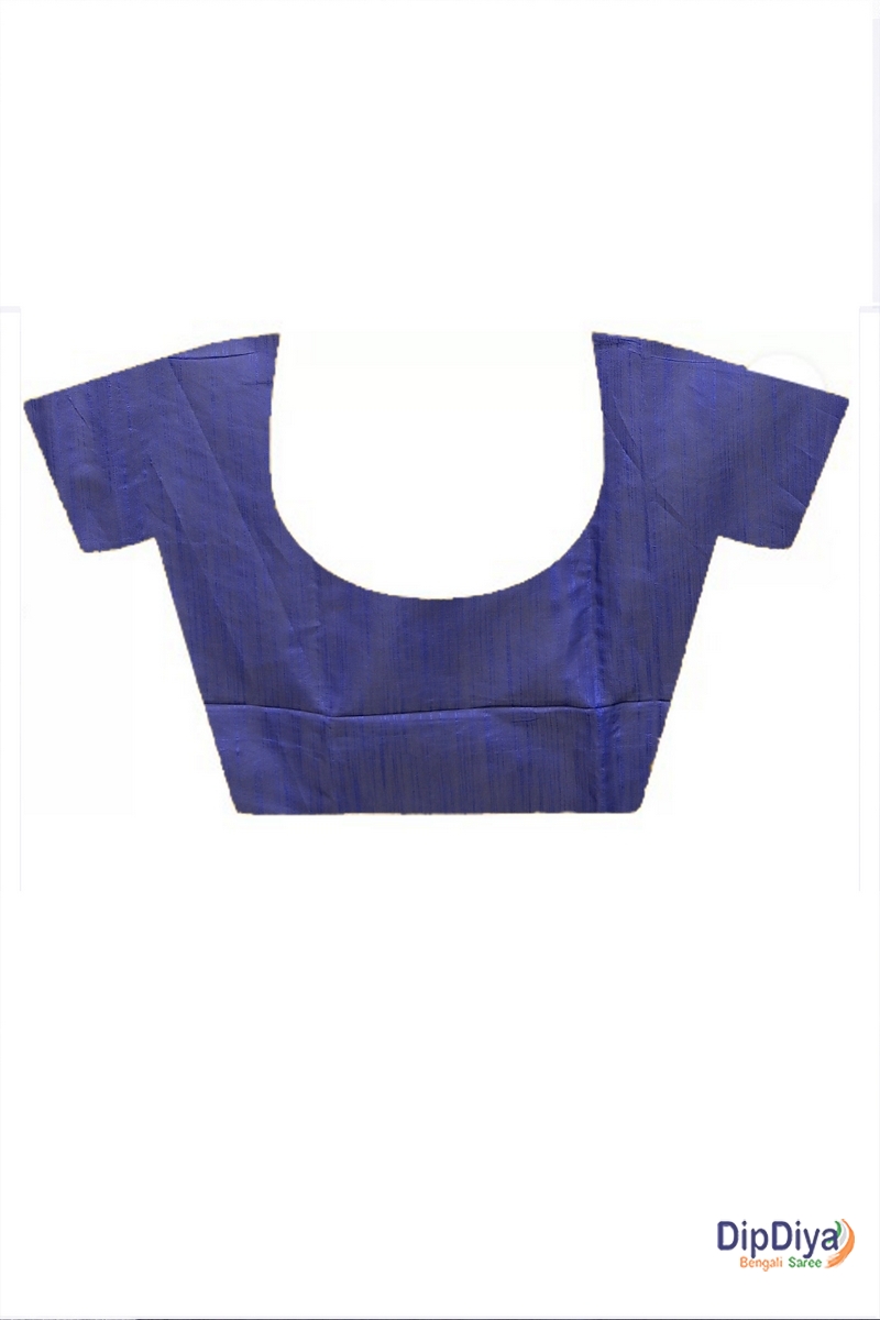 Blue Cotton Blended Paroni Embroidery Handloom saree (499)